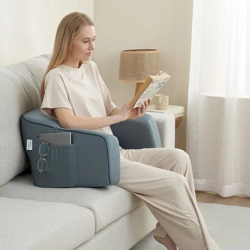 Casual Living Reading Lap Desk Memory Foam Pillow Removable Cover Gray Open Box - Picture 6 of 9